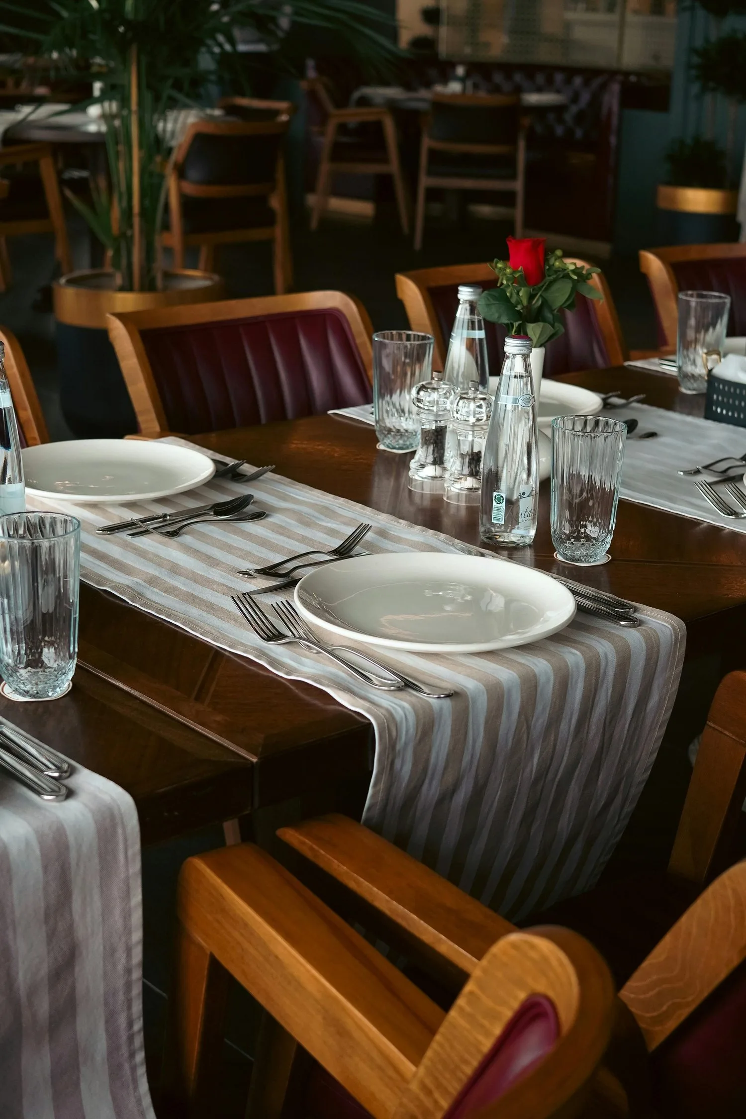 Restaurants in Megève — the warm interior of a fine-dining restaurant